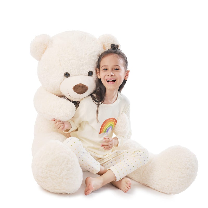 Poutmac 47 inch Giant Teddy Bear Stuffed Animal White Big Plush Teddy Bear Valentines Gift for Girlfriend Soft Stuffed Bear Animals for ChristmasBirthdayMothers Day - Image 3