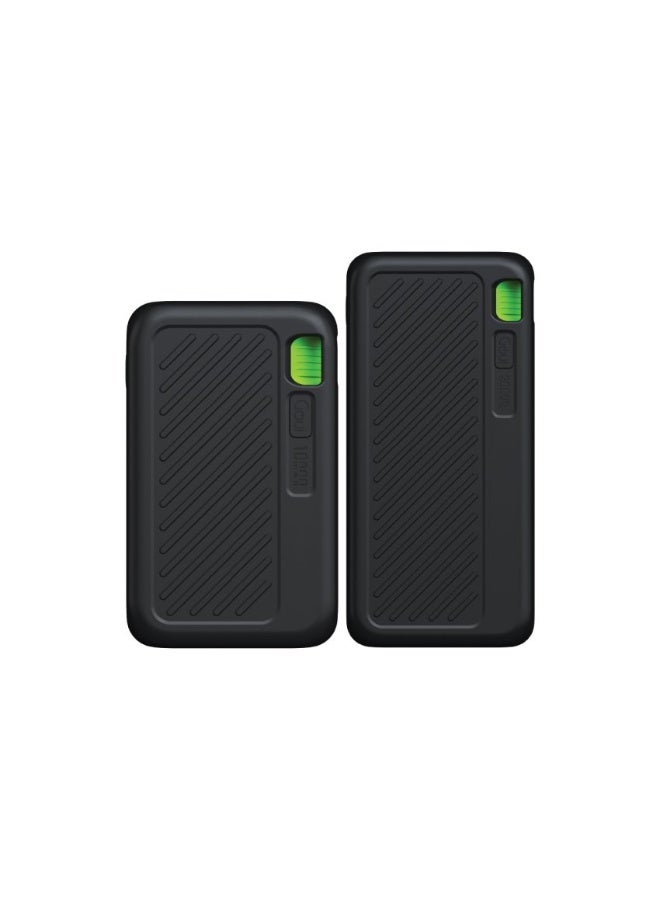 Goui بنك طاقة سينجي بسعة 10000 مللي أمبير و20000 مللي أمبير (عبوة من 1 لكل منهما) - شاحن محمول عالي السعة للهواتف الذكية والأجهزة اللوحية والمزيد | شحن عدة أجهزة في وقت واحد | مدمج ومريح وصديق للسفر - أسود - Image 1