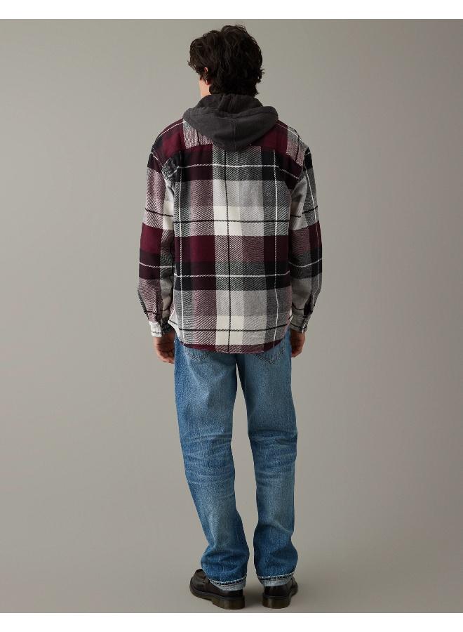 American Eagle Casual Super Soft Flannel Hoodie - Image 4