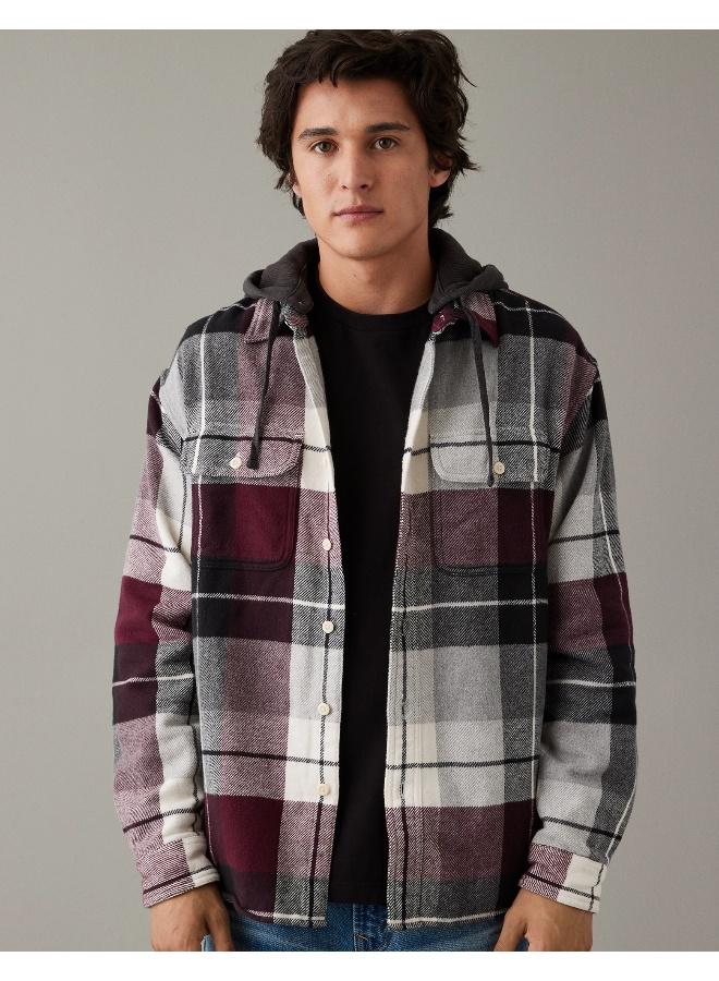 American Eagle Casual Super Soft Flannel Hoodie - Image 1
