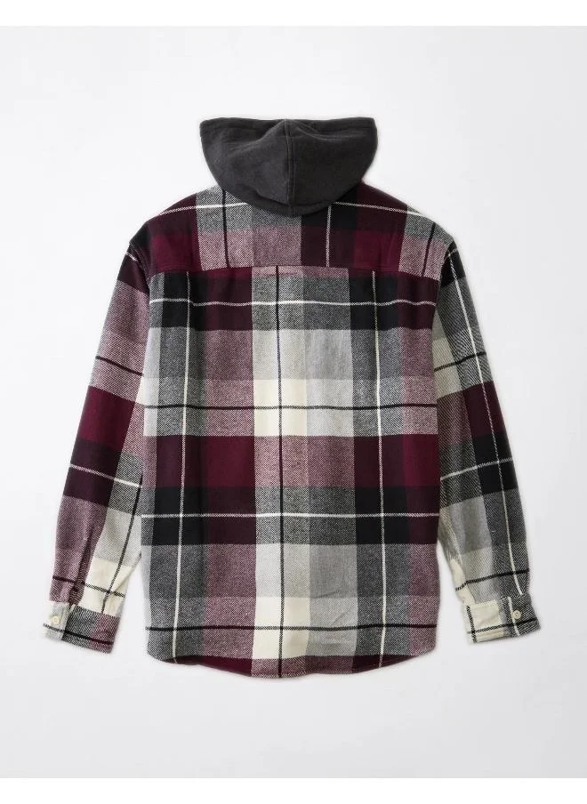 American Eagle Casual Super Soft Flannel Hoodie