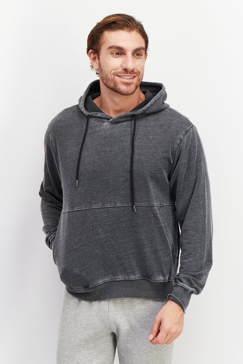 Sovereign Code هودي رجالي بسحاب عادي، رمادي - Image 1