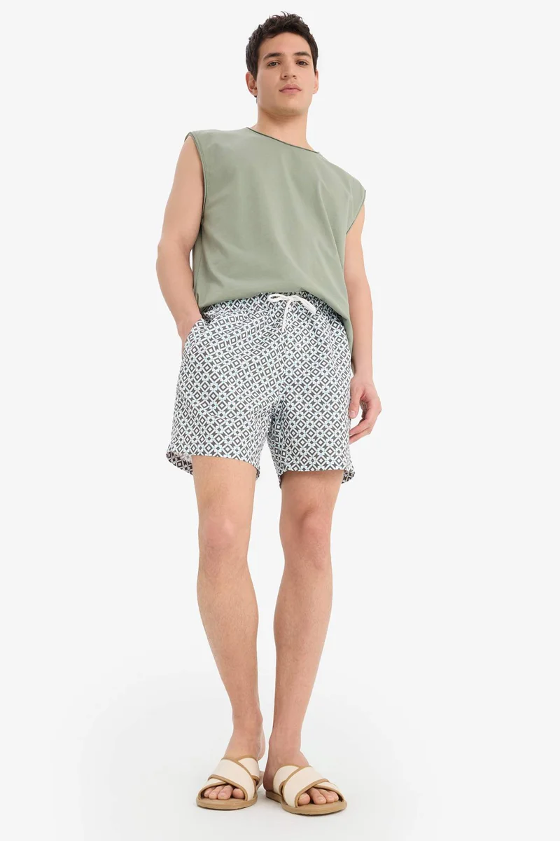 ديفاكتو Printed Short Swim Shorts