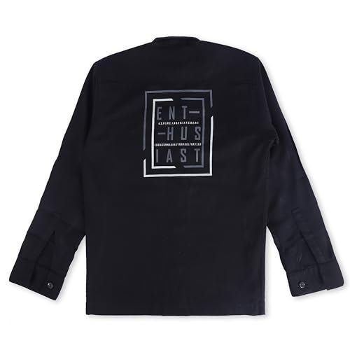 CAVIO Boys Regular Fit Casual Cotton Shirt and T-Shirt Black - Image 5