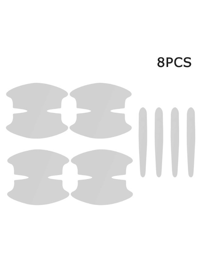 Lyaxm 8Pcs Auto Door Handle Protective Film,  Car Door Handle Sticker,Non-Marking Auto Door Handle Protective Film, Universal Car Scratch Protection Cover Guard, TPU Paint Guard Stickers to Prevent Scratches - Image 3