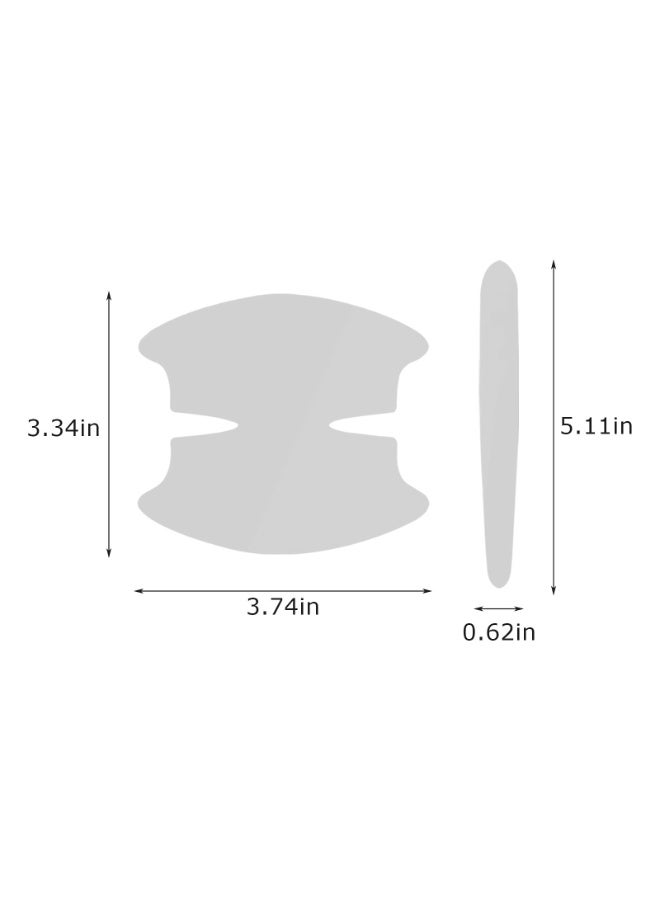 Lyaxm 8Pcs Auto Door Handle Protective Film,  Car Door Handle Sticker,Non-Marking Auto Door Handle Protective Film, Universal Car Scratch Protection Cover Guard, TPU Paint Guard Stickers to Prevent Scratches - Image 2