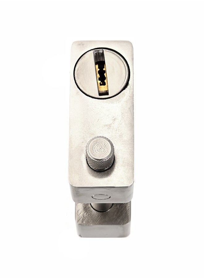 LAWAZIM Horizontal Beam Steel Padlock - Rectangle 84mm - Heavy Duty Anti-Theft Keyed Lock with 5 Keys, Rust-Resistant Monoblock Design for Outdoor Security, Garages, Storage Units, and Industrial Use  - Image 4