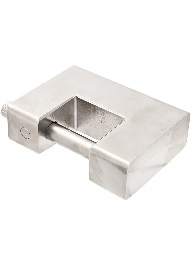 LAWAZIM Horizontal Beam Steel Padlock - Rectangle 84mm - Heavy Duty Anti-Theft Keyed Lock with 5 Keys, Rust-Resistant Monoblock Design for Outdoor Security, Garages, Storage Units, and Industrial Use  - Image 3