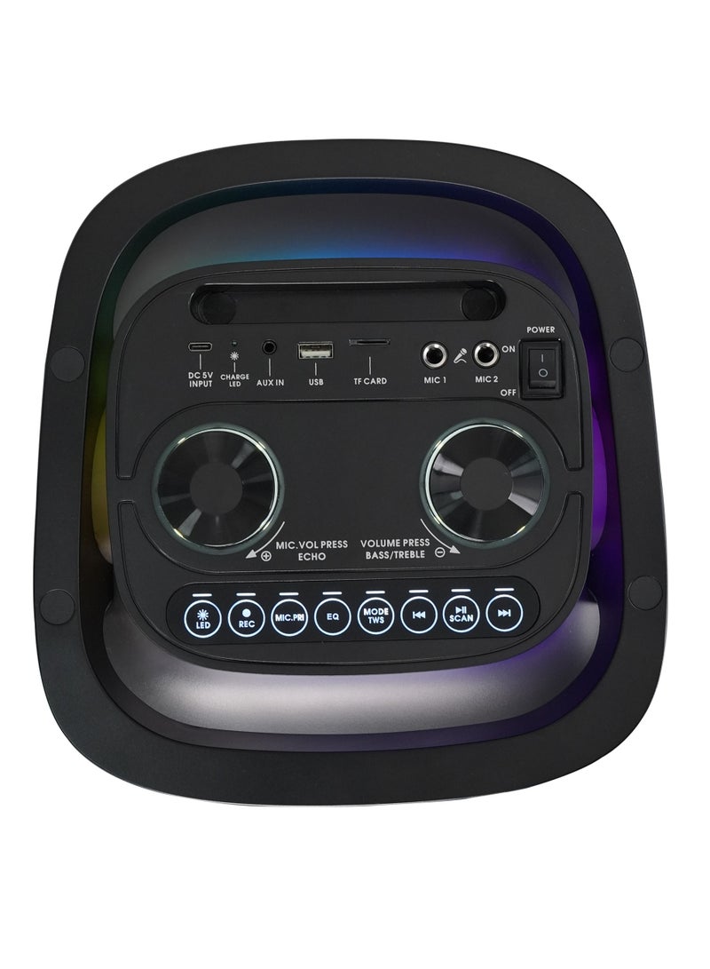 Clikon Sound LOOM Wireless Party Box – 60W Dual Speaker with Dynamic Light Show, Bluetooth, Digital Display, Powerful Bass & Portable Audio System 2 years warranty - Image 4