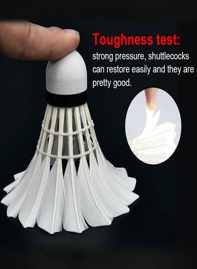 STEFFER Top Premium Series Feather Badminton Shuttlecocks (White) - Pack of 10 - Image 4
