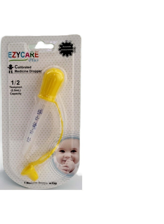 EzyCare Calibrated Medicine Dropper with Protective Cap – 2.5 ml Precision Dosage (Yellow) - Image 5