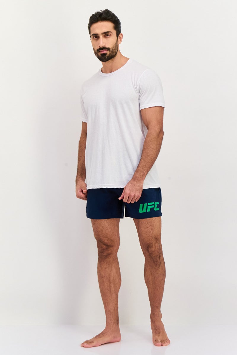 Ufc Men Brand Logo Board Shorts, Navy Blue - Image 3