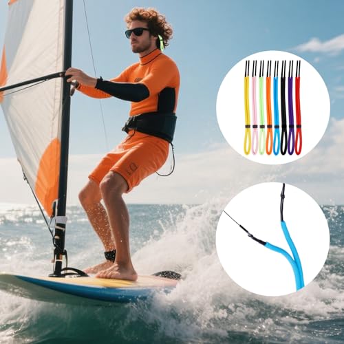 DMwespe 8 Pcs Floating Sunglasses Straps Buoyant Glasses Retainer for Water, Universal Adjustable Floatable Eyewear Lanyard for Boating Kayaking Fishing Paddleboarding Beach Lake Pool - Image 2