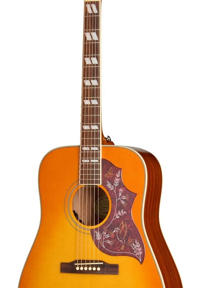 Epiphone Hummingbird Studio Acoustic Electric Guitar, Heritage Cherry Sunburst with Gig Bag - Image 1