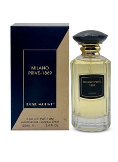 Rosemount Milano Prive-1869 100ml Eau de Parfum for Men Woody Scent Profile for Lasting Elegance Enduring Charm and Refinement Crafted to Resonate with the Discerning Gentleman