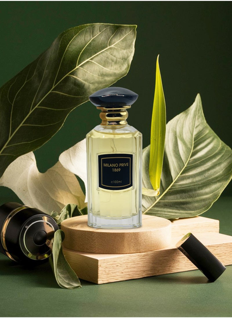 ROSEMOUNT - Rosemount Milano Prive-1869 100ml Eau de Parfum for Men Woody Scent Profile for Lasting Elegance Enduring Charm and Refinement Crafted to Resonate with the Discerning Gentleman - Image 1