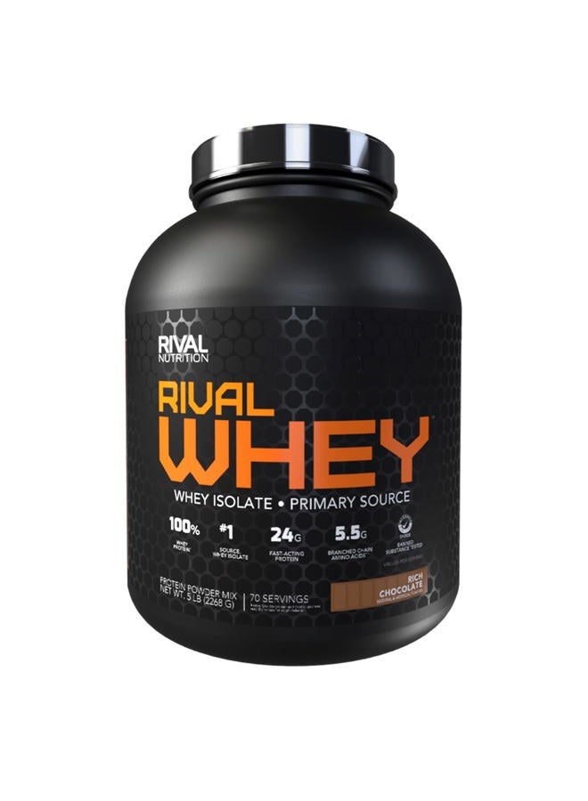 RIVAL NUTRITION وي بروتين - شوكولاتة غنية 5 أرطال - Image 1