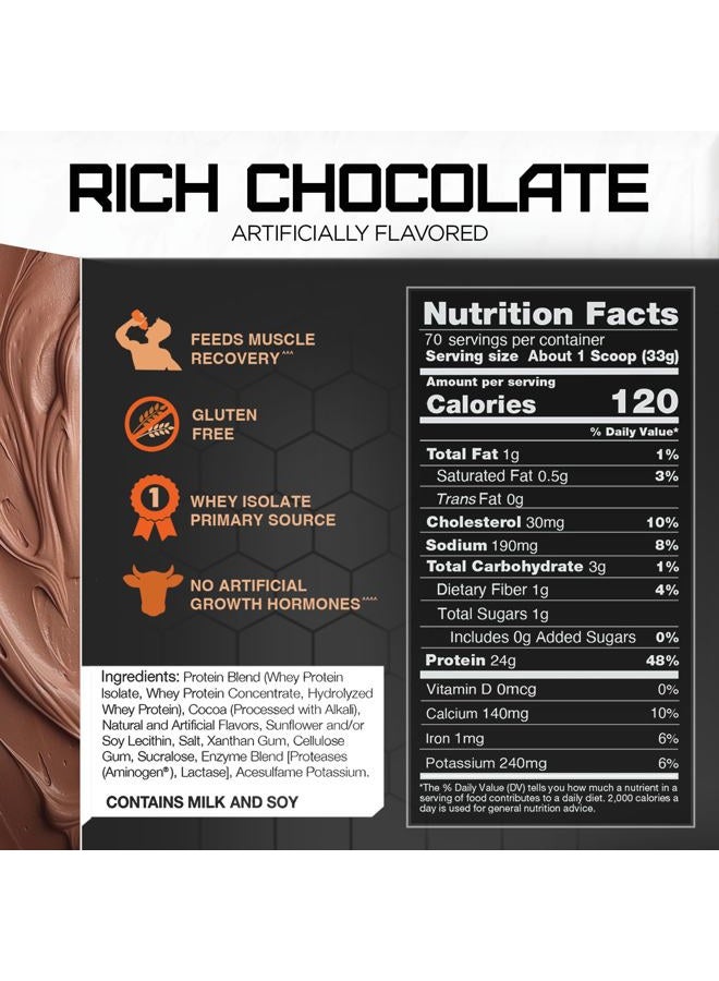 RIVAL NUTRITION وي بروتين - شوكولاتة غنية 5 أرطال - Image 4