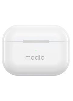 modio ME8 True Wireless Stereo Earbuds with Bluetooth 5.3 – Touch Control In-Ear Headset with HD Sound, Built-In Mic, Noise Isolation & Long Battery Life – Compact Charging Case Included – Compatible with Android, iOS & Tablets – Free Protective Carry Case  - Image 2