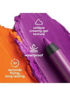 LAMEL Lamel OhMy Color Gel Eyeliner Pencil - Long Lasting, Waterproof Eyeliner - Vibrant Colored Eyeliner, Highly-Pigmented - Purple eyeliner  - Image 2