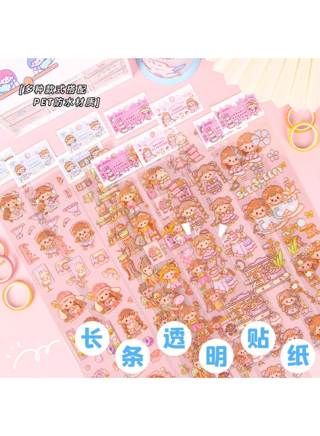 HELPS New Pet Strip Sticker Creative Cartoon Cute Transparent Hand Account Sticker Decoration Style Children's Reward Small Gift - Image 4