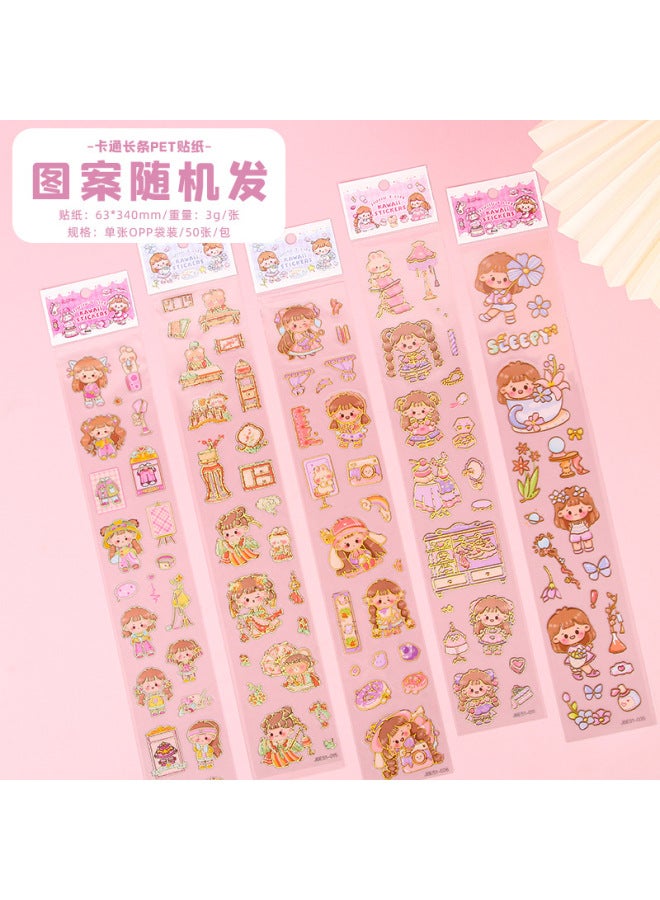 HELPS New Pet Strip Sticker Creative Cartoon Cute Transparent Hand Account Sticker Decoration Style Children's Reward Small Gift - Image 1