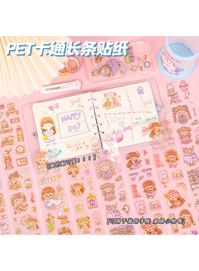 HELPS New Pet Strip Sticker Creative Cartoon Cute Transparent Hand Account Sticker Decoration Style Children's Reward Small Gift - Image 2