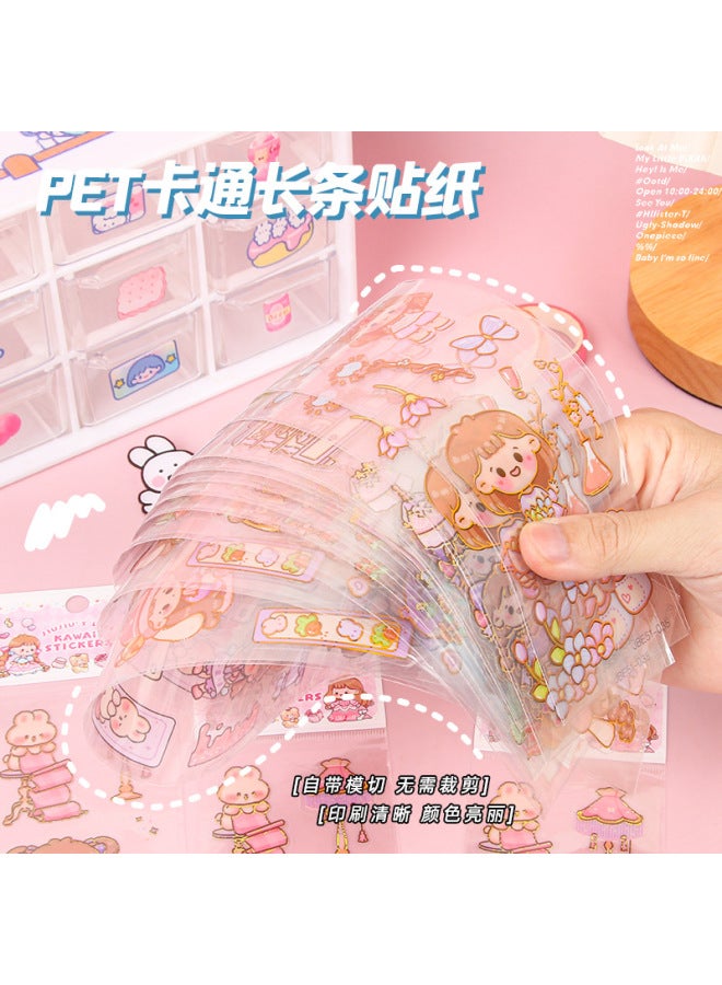 HELPS New Pet Strip Sticker Creative Cartoon Cute Transparent Hand Account Sticker Decoration Style Children's Reward Small Gift - Image 3
