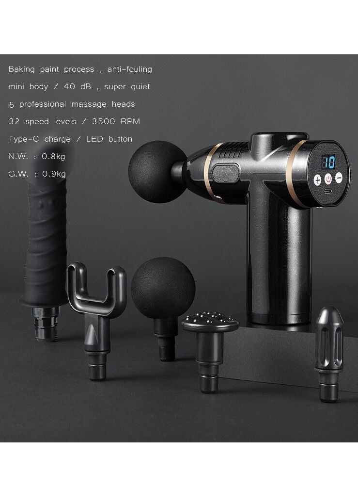 AROAQ Electric Massage Gun 32 Speed Levels Slimming Body Neck Back Foot Leg Shoulder Massager Muscle Fascia Gun Percussion Massagers - Image 1