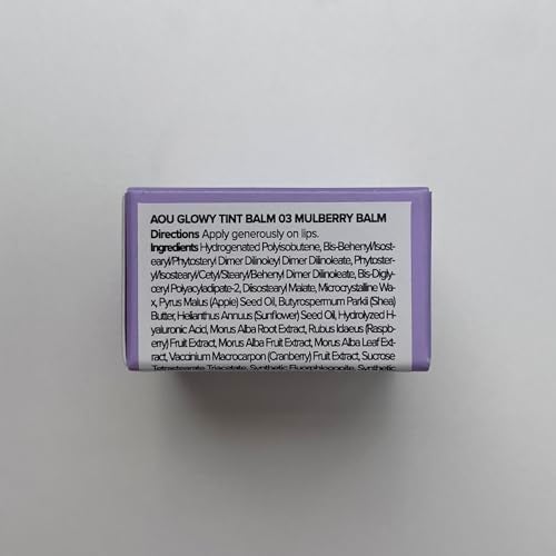 AOU GLOWY TINT BALM Tinted Lip Balm with Natural Gloss Instant Hydration for Chapped Lips 0.12Oz (03 Mulberry Balm) - Image 5