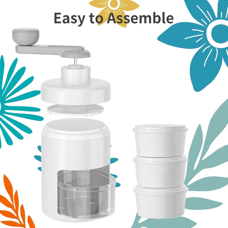 Vihoom Ice Shaver Machine Portable Ice Crusher with Three Free Ice Cube Trays for Home Outdoors Use  - Image 4