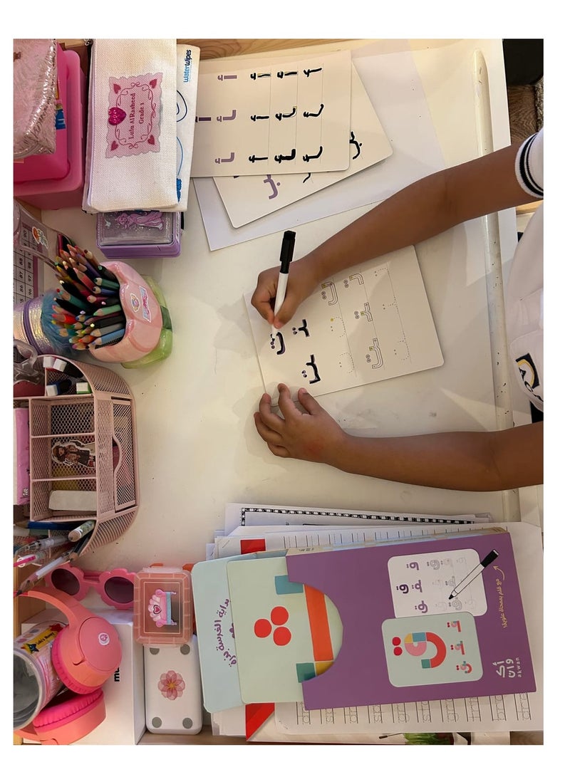 أكوان حزمة أكوان 88 - كلمات تكوين 64 قطعة مع بطاقات كتابة اللغة العربية - كتل مغناطيسية لتشكيل الحروف العربية ولعبة الحروف الهجائية العربية وبطاقات لتعليم وتعلم ممتع للأطفال - Image 4