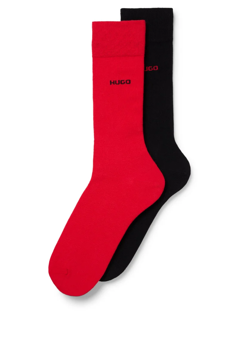 هوجو جوارب قطنية بطول عادي عبوة من قطعتين
