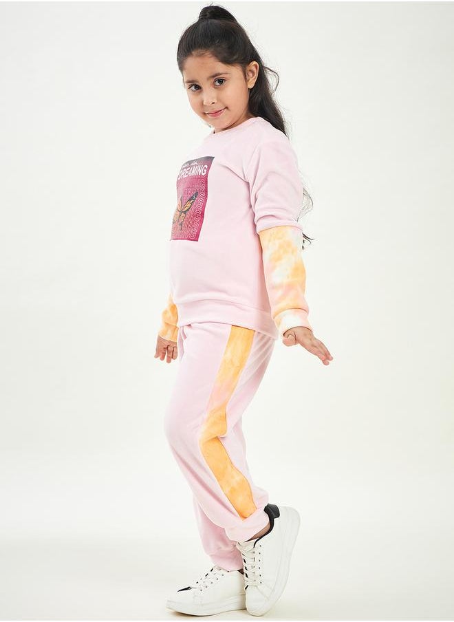 Stylo Bug - Graphic Print Sweatshirt With Track Pants by Styli - Image 1