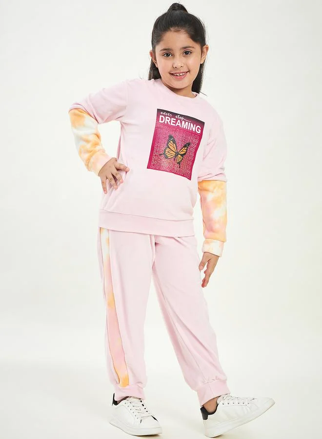 Stylo Bug Graphic Print Sweatshirt With Track Pants by Styli