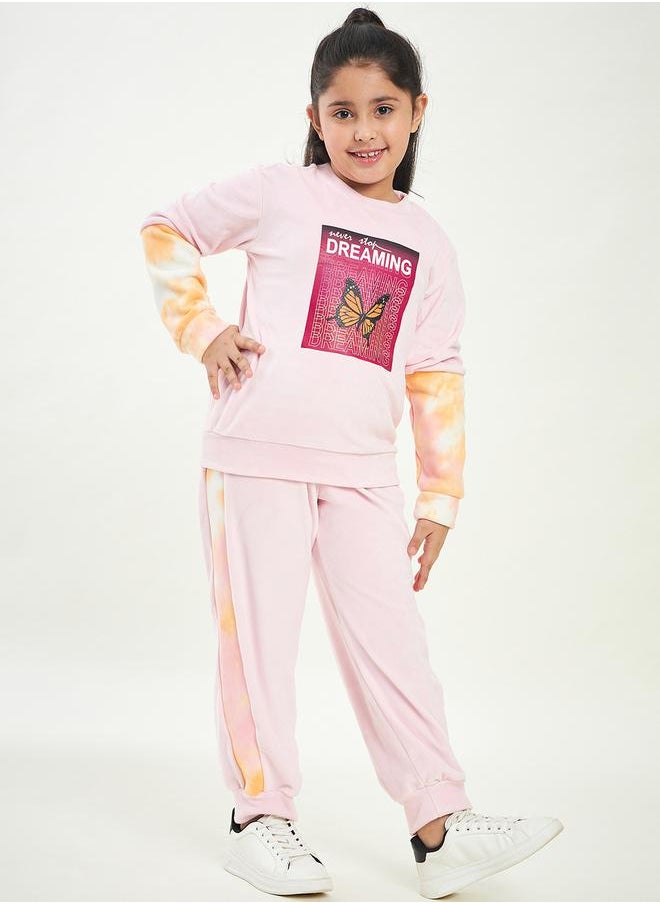 Stylo Bug - Graphic Print Sweatshirt With Track Pants by Styli - Image 1