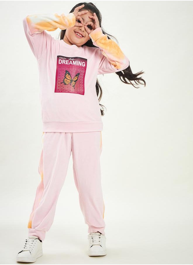 Stylo Bug - Graphic Print Sweatshirt With Track Pants by Styli - Image 1