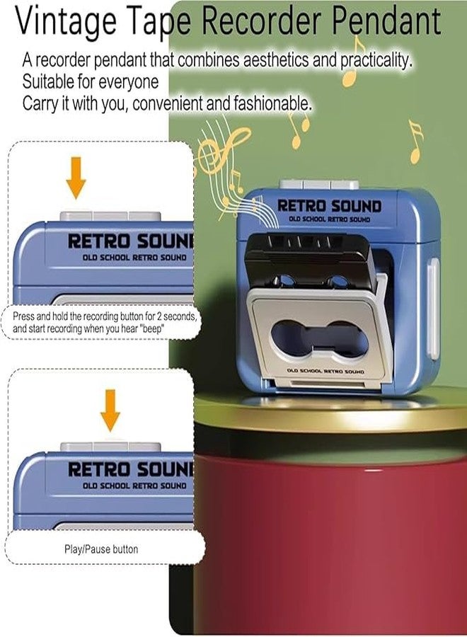 KPS Retro Sound Mini Voice Recorder Keychain | Portable Audio Recording Design Key Holder For Bag/Car/Bike | Fun Retro Keyring For Kids & Adults (Pack of 1,Multicolor) - Image 5