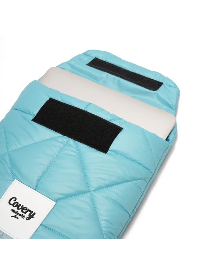 أكمام لابتوب منفوخة، أزرق فاتح، مقاس ١٣ بوصة - Image 4