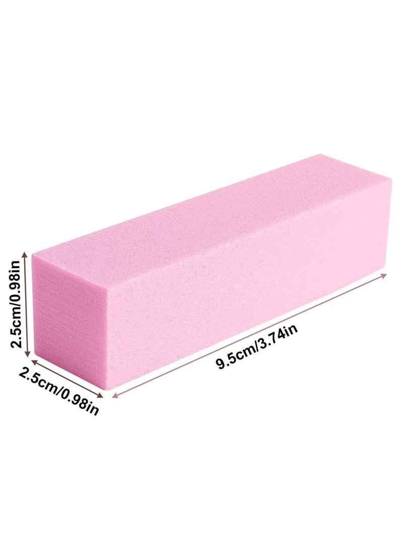 KHAJUL 10pcs Nail File Set, 10pcs Professional Nail Sanding Blocks, 120 Grit for Natural Acrylic Nails, Black Nail File Tools for Manicure Pedicure for Home and Salon Use (Pink) - Image 2