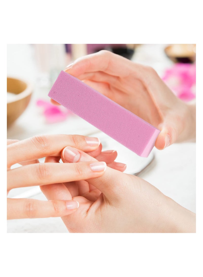 KHAJUL 10pcs Nail File Set, 10pcs Professional Nail Sanding Blocks, 120 Grit for Natural Acrylic Nails, Black Nail File Tools for Manicure Pedicure for Home and Salon Use (Pink) - Image 5