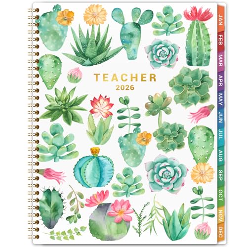 Pinchoco 2026 Teacher Planner - Teacher Lesson Planner 2026, Jan. 2026 - Dec. 2026, 8.3" x 11", 2026 Planner Weekly & Monthly Lesson Plan Book for Teachers - Image 1