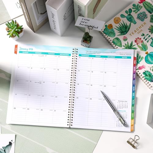 Pinchoco 2026 Teacher Planner - Teacher Lesson Planner 2026, Jan. 2026 - Dec. 2026, 8.3" x 11", 2026 Planner Weekly & Monthly Lesson Plan Book for Teachers - Image 2