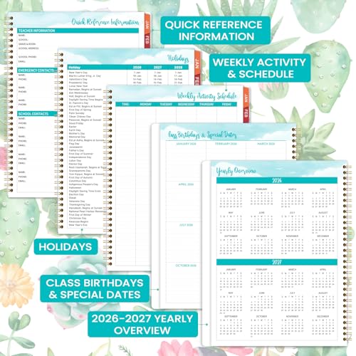 Pinchoco 2026 Teacher Planner - Teacher Lesson Planner 2026, Jan. 2026 - Dec. 2026, 8.3" x 11", 2026 Planner Weekly & Monthly Lesson Plan Book for Teachers - Image 5