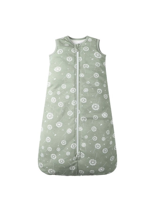Owlivia Baby Sleep Sack Organic Cotton Sleeping Bag with- 2.5tog Sleeping Bag with 2-Way Zipper, Boys Girls Swaddle Transition Sleep Sack (2.5tog Green Dandelion, 18-24 Months) - Image 1