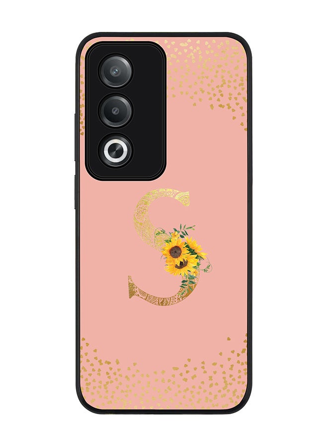 Stylizedd For Oppo A3 Pro / A80 Case,Slim fit Camera Protection, Shockproof Thin Phone cover - Custom Floral Monogram - S (Rose Pink ) - Image 1
