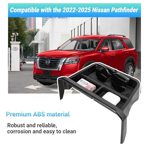 Sinminou Center Console Organizer Dashboard Tray Compatible with 20222025 Nissan Pathfinder Accessories Dashboard Storage Organizer Box Behind Screen Sunglass Tissue HolderOnly Fit 9inch Screen - Image 3