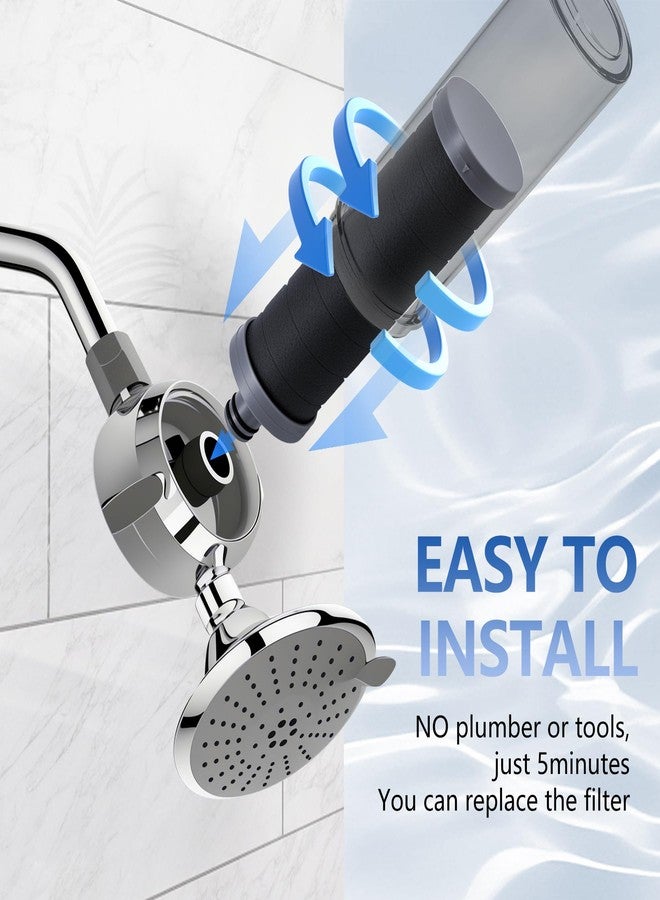 KlenzMate Carbon Shower Head Filter for Hard Water, Compatible with Shower Filter System, Removes Chlorine, Heavy Metals and Impurities from Tap Water, Improves The Condition of Dry Skin, Hair - Image 2