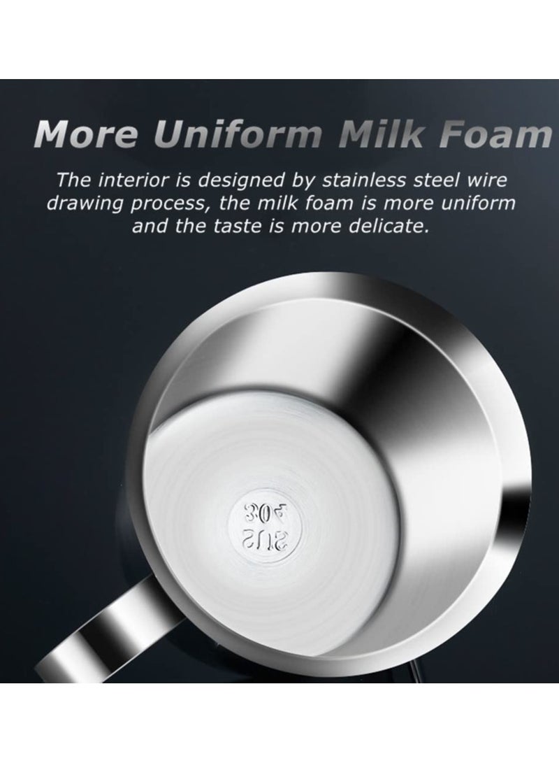 SYOSI Manual Foam Dispenser, Milk Frother Coffe Frother, Stainless Steel Double Mesh Milk Frother, Hot Chocolate Frother, Stove Top Coffee Pot, for Cappuccino Foamer Creamer - Image 5