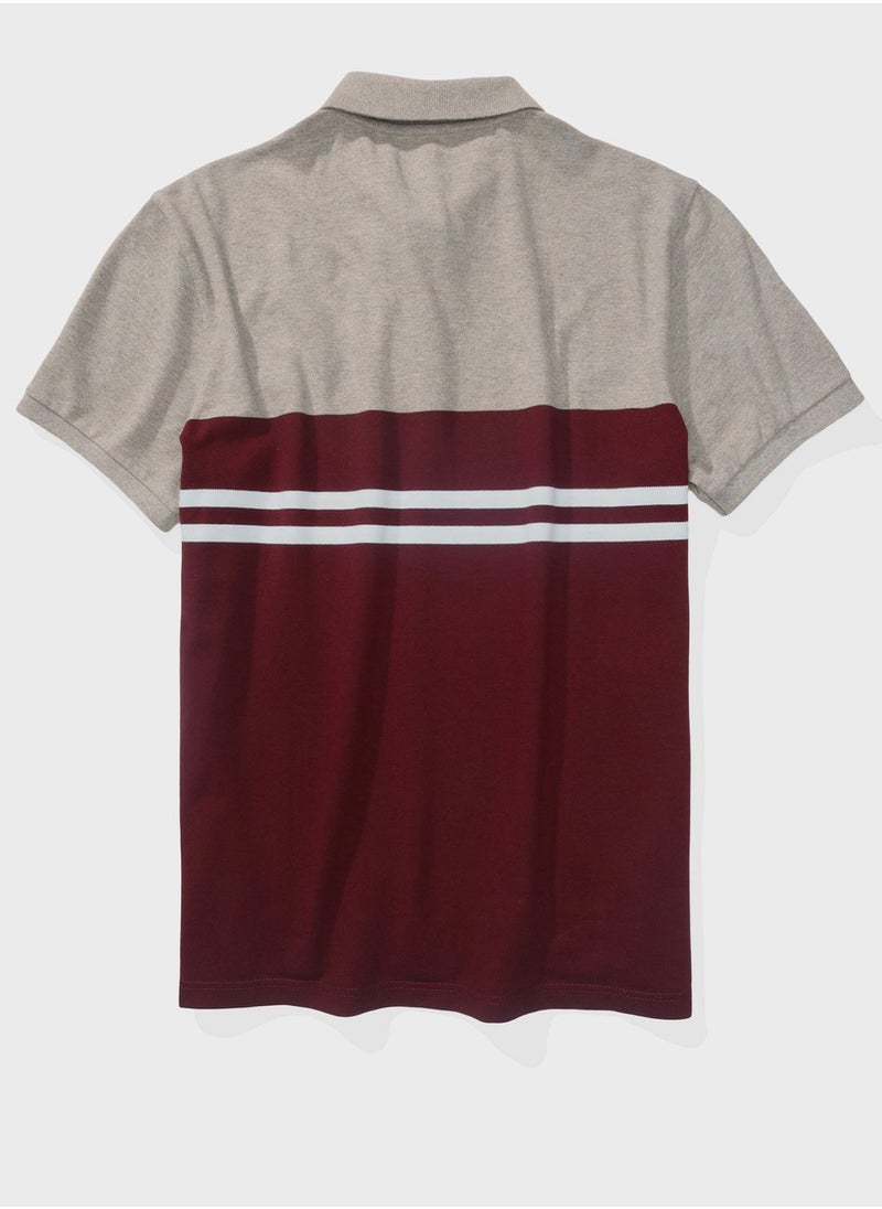American Eagle - Striped Polo - Image 1